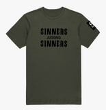 Sinners Judging Sinners Tee (Black/White/Khaki)